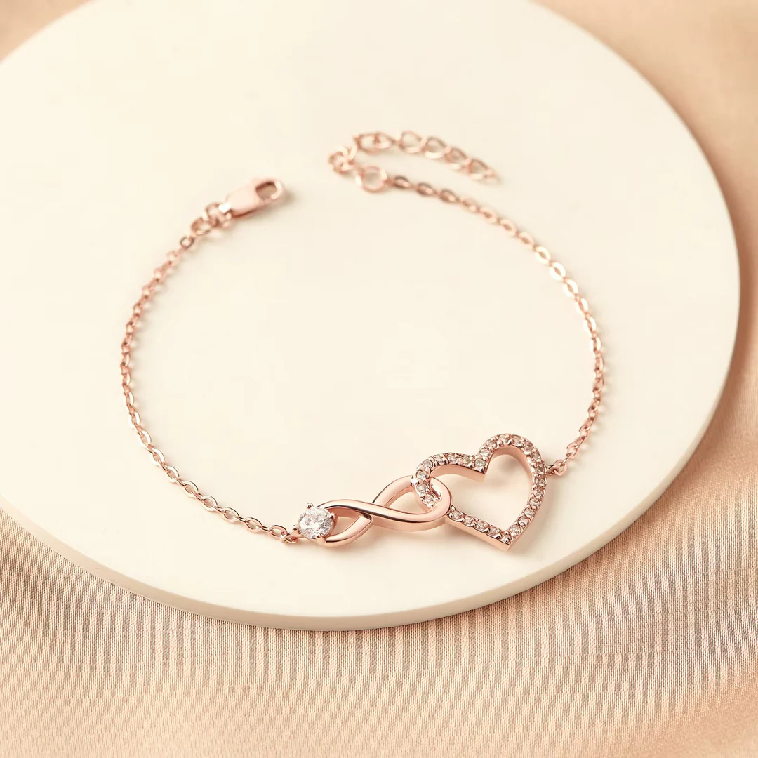 An meine Tochter Armband - Unendliches Herz - Roségold