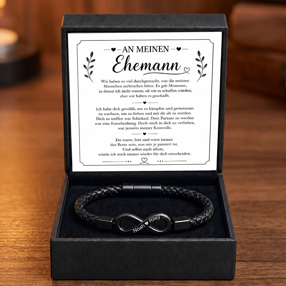 An meinen Ehemann – Unendlichkeitsarmband der ewigen Liebe