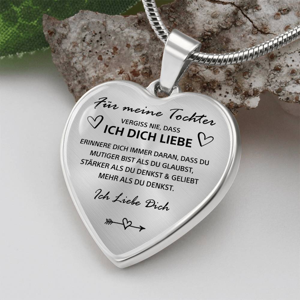 An meine Tochter – „Vergiss nie, dass ich dich liebe“, Herzkette