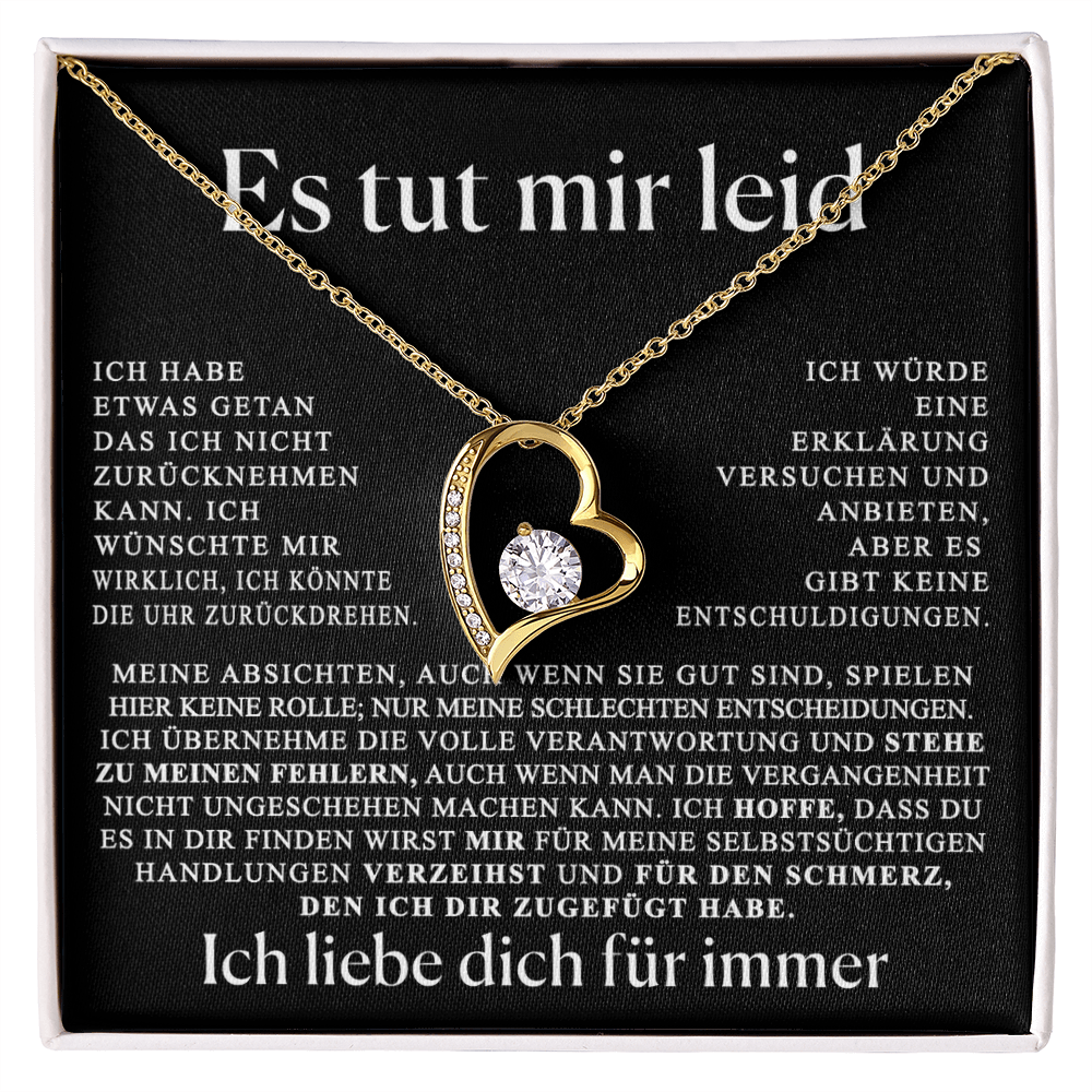 Entschuldigungsgeschenk Herzkette - Für immer Liebe