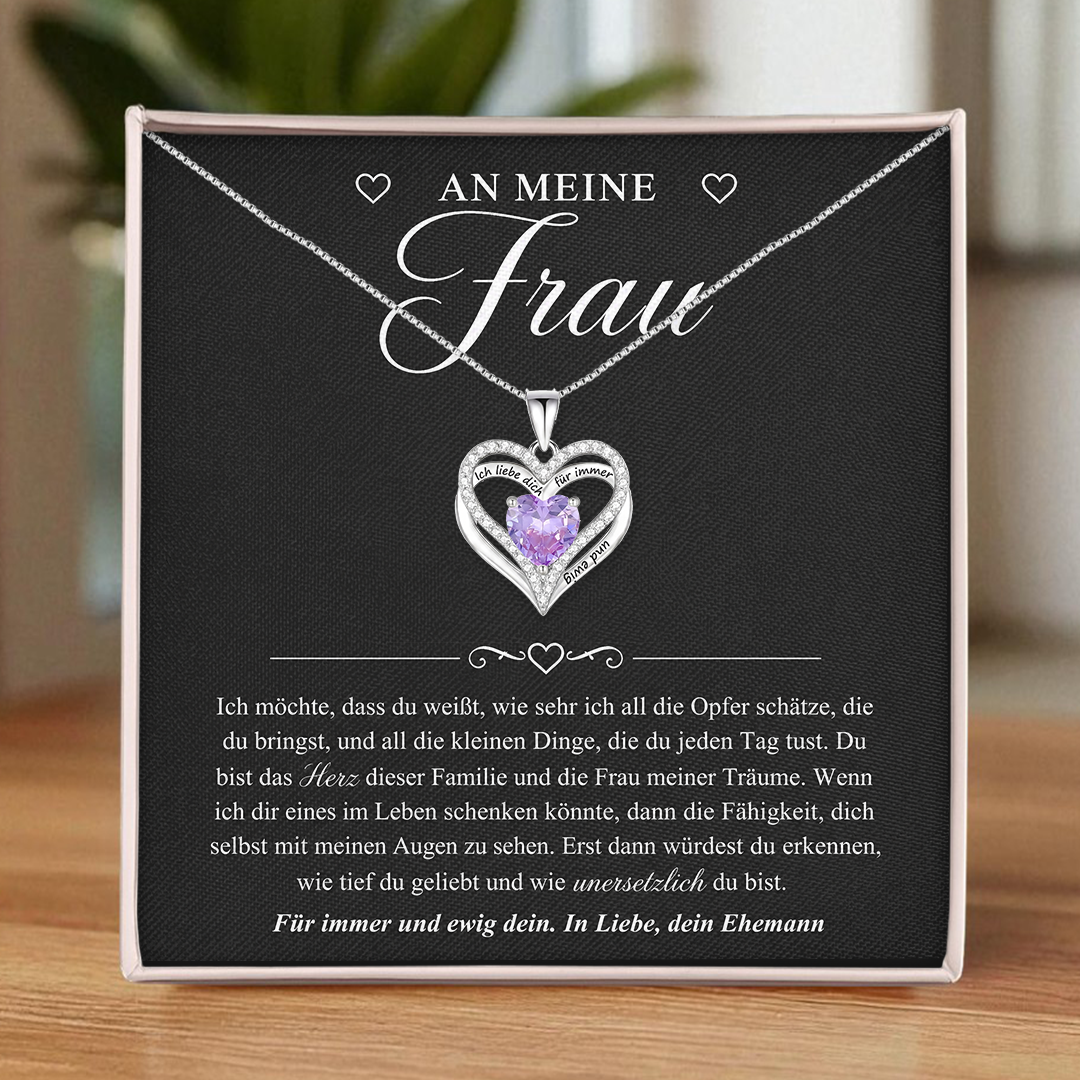 An meine Frau – Personalisierte Herzkette
