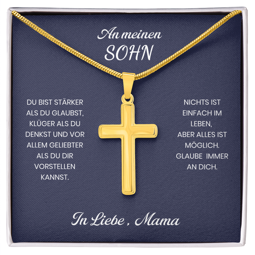 An meinen Sohn - Kreuz-Liebeskette