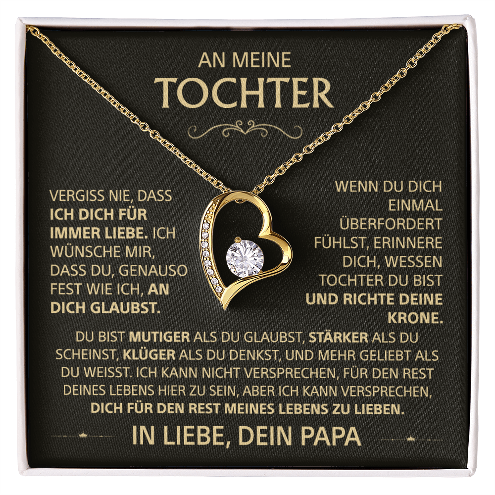 An meine Tochter – Herz-Halskette, Liebe Papa