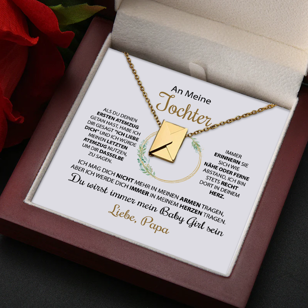An meine Tochter - Buchstabenkette - Gold