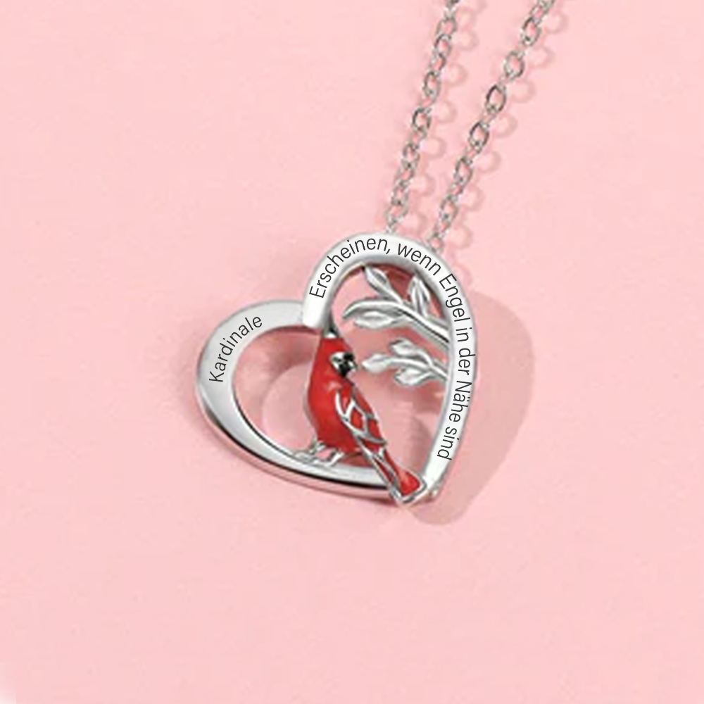 Kardinal-Herz-Anhänger-Halskette