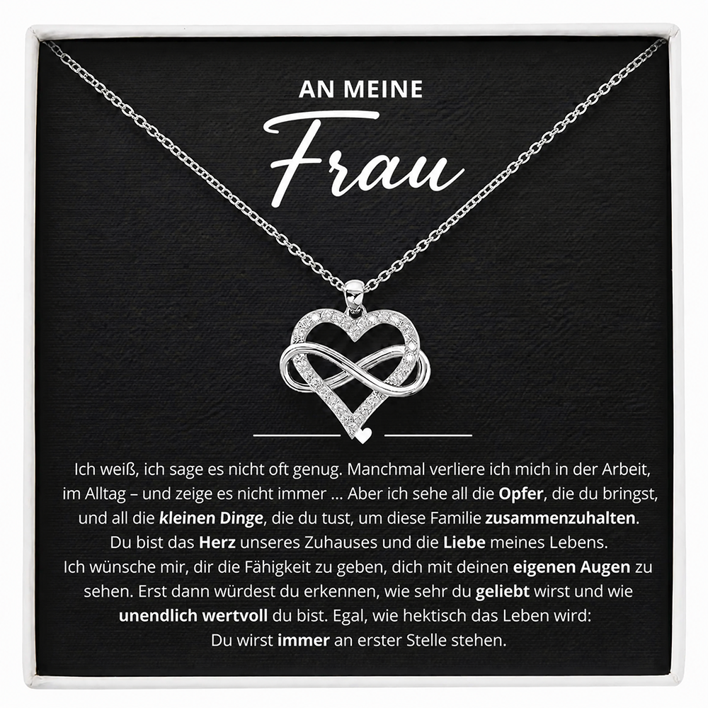 An meine Frau – Unendlichkeitsherz Halskette