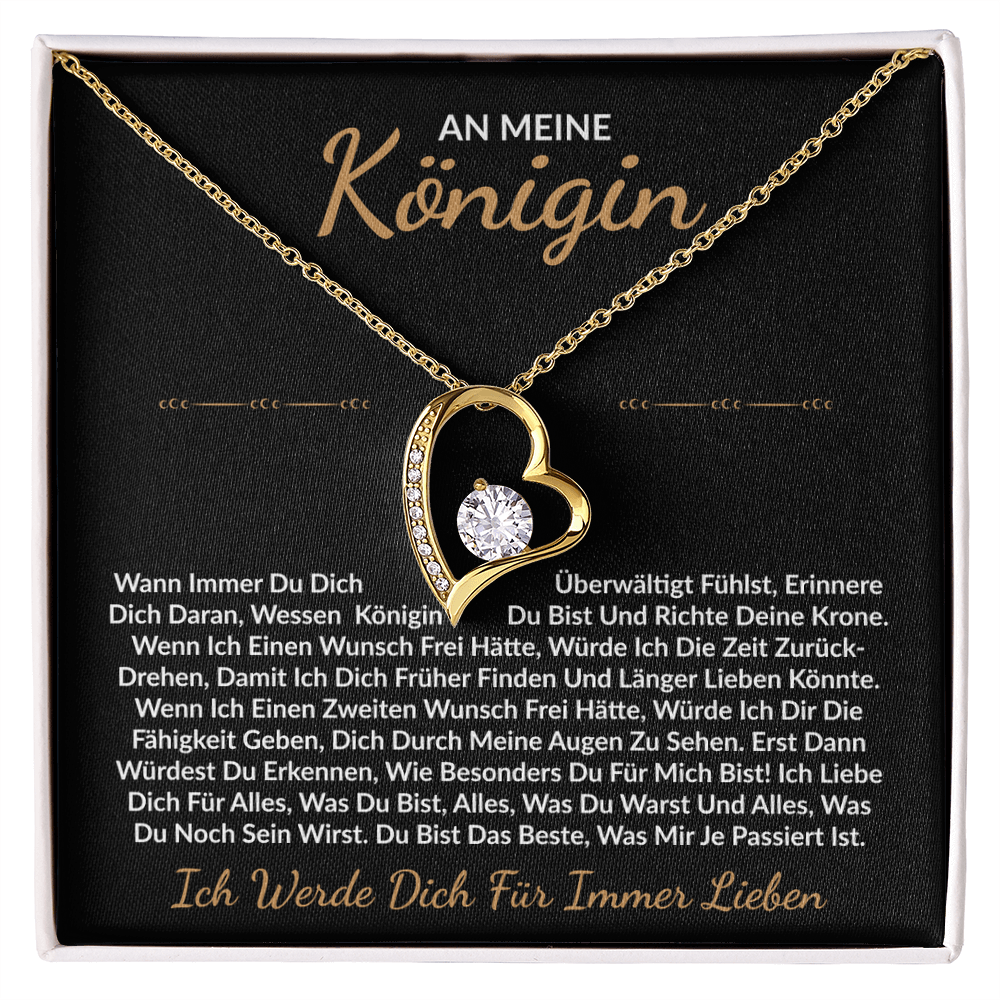 An meine Königin - Herz Halskette