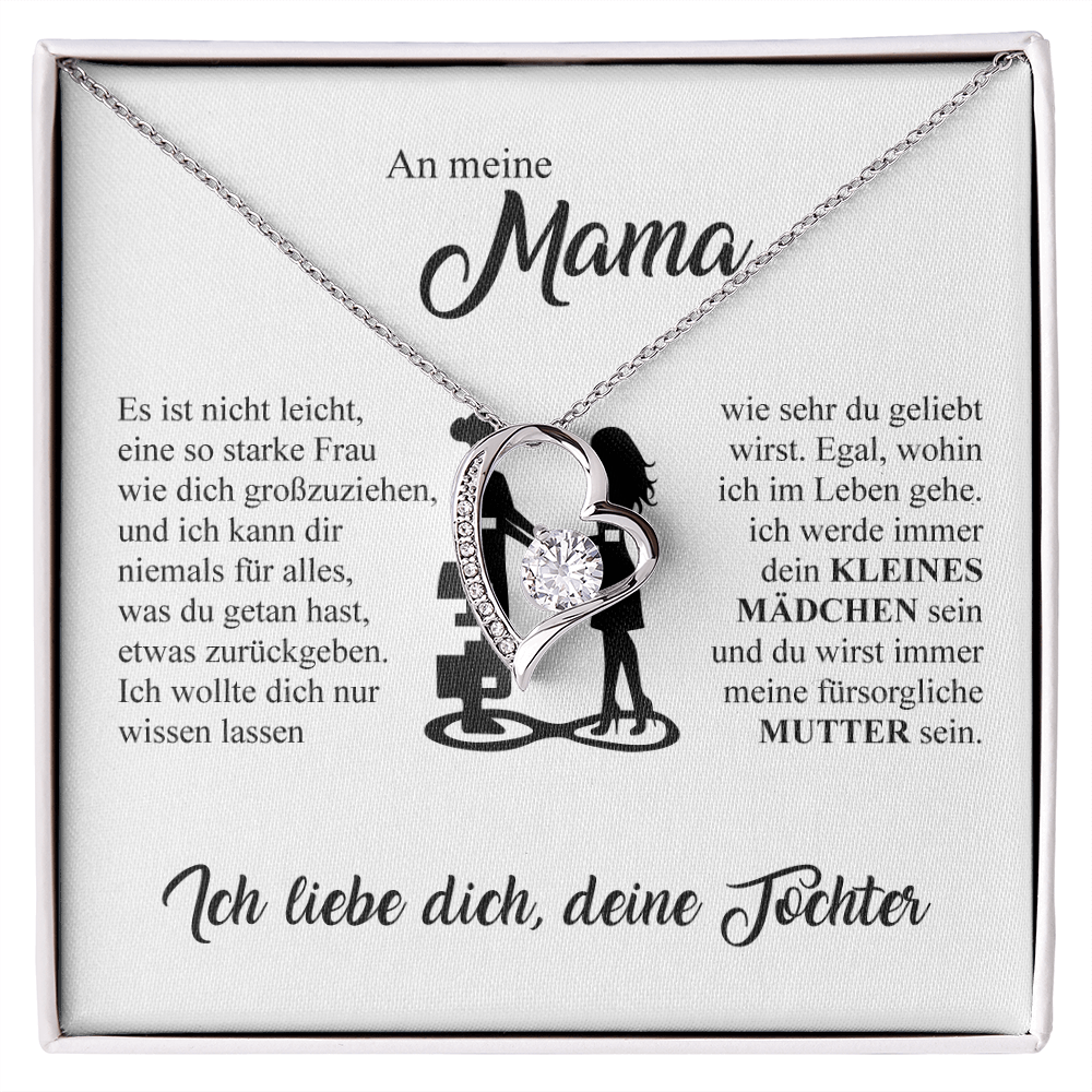 An meine geliebte Mutter - Herz-Halskette - Gold