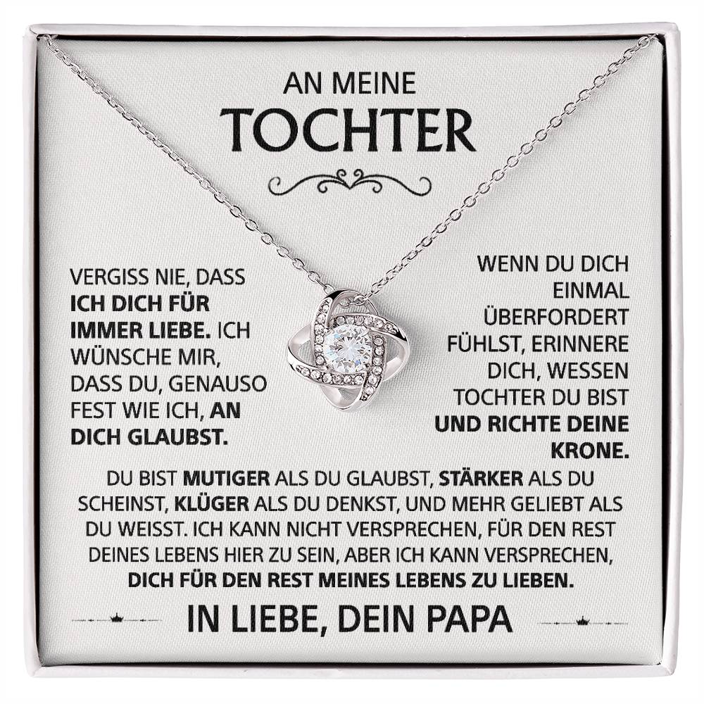 An meine Tochter - Liebesknoten-Halskette, von Papa