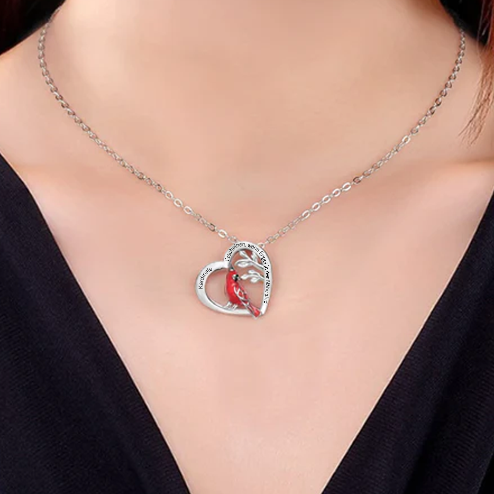 Kardinal-Herz-Anhänger-Halskette