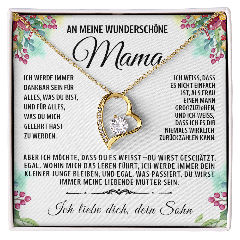 An meine besondere Mama - Herz-Halskette