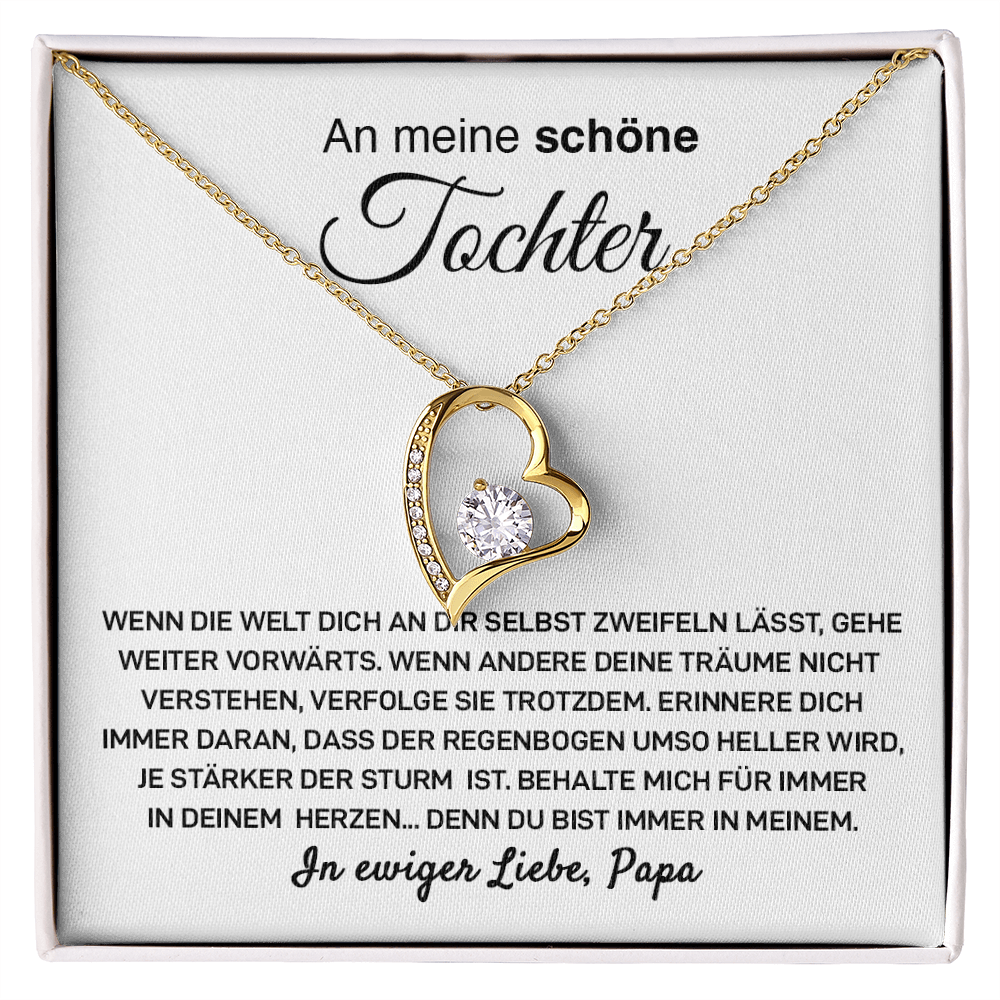 An meine schöne Tochter – Je größer der Sturm – Herz-Halskette