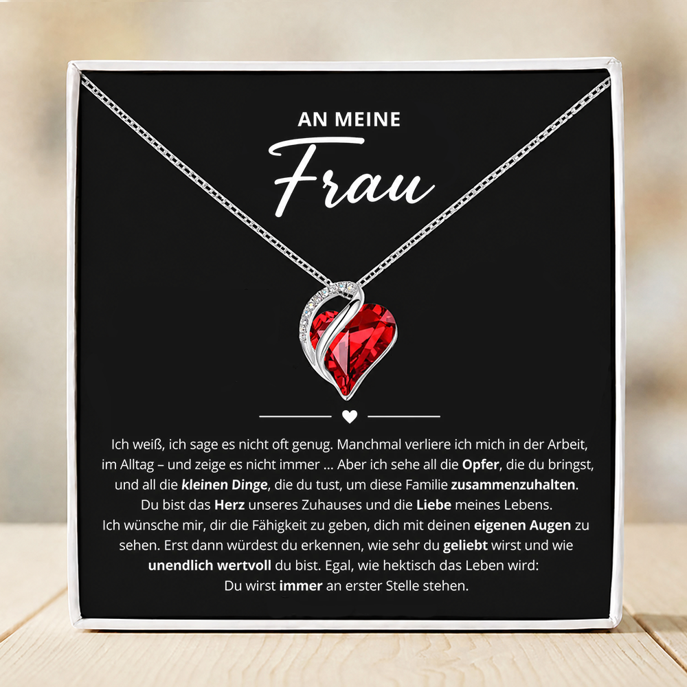 An meine Frau – Personalisierte Herzkette