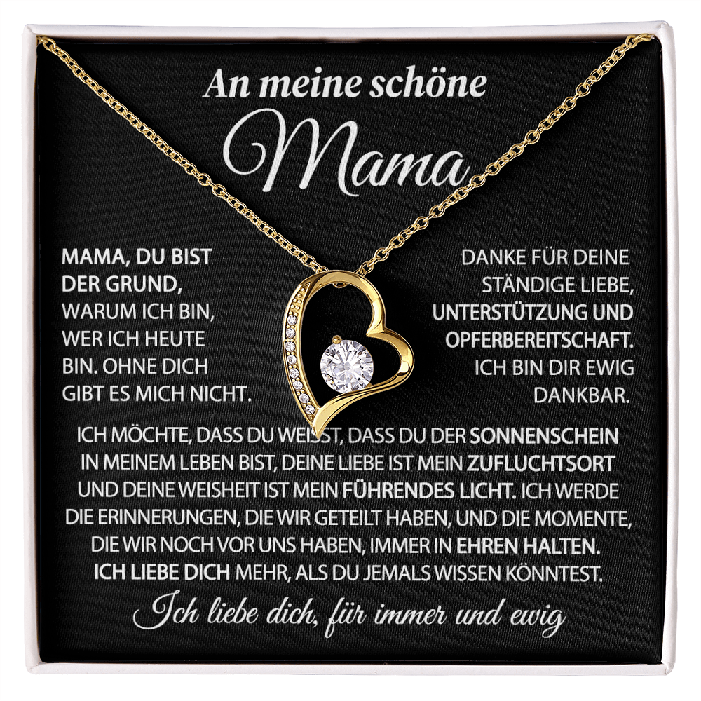 An meine Mama – Der Sonnenschein meines Lebens – Herz-Halskette