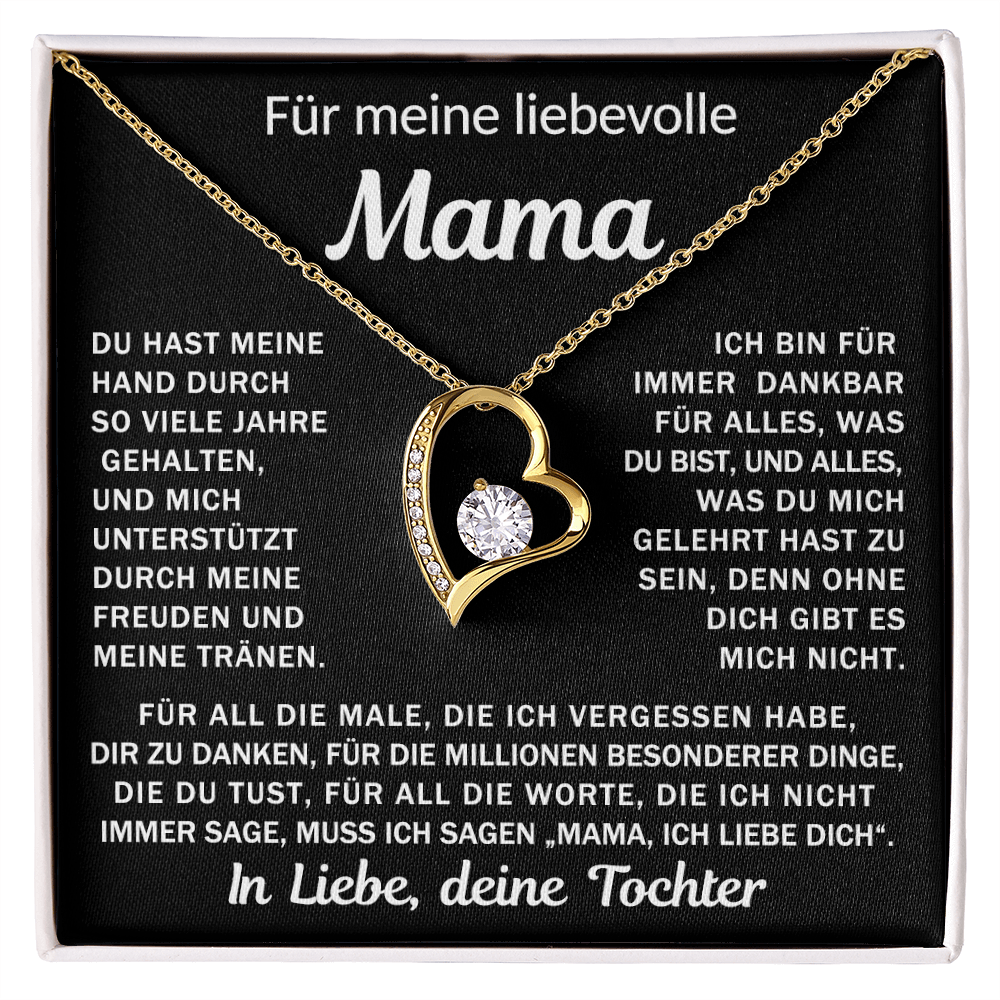 An meine liebende Mama, deine Tochter - Herzkette