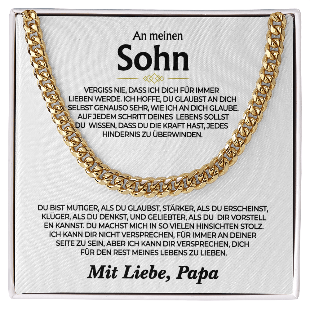 An meinen Sohn – Liebe dich für immer von Papa – Kubanische Halskette