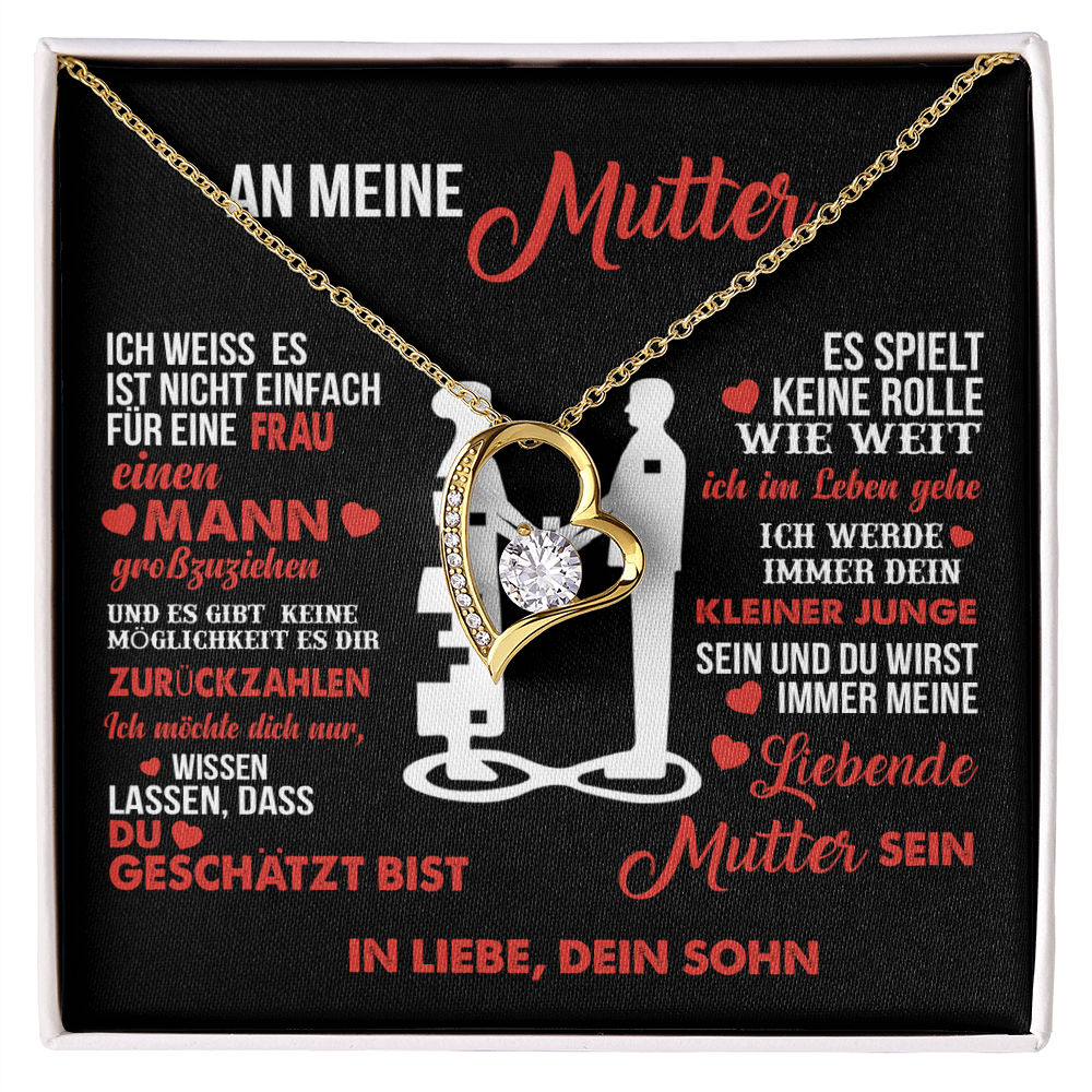 An meine Mutter – Dein kleiner Junge – Herz-Halskette