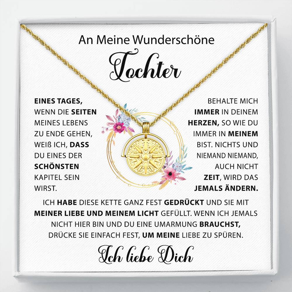 An meine Tochter – Immer leuchten – Sonne Halskette