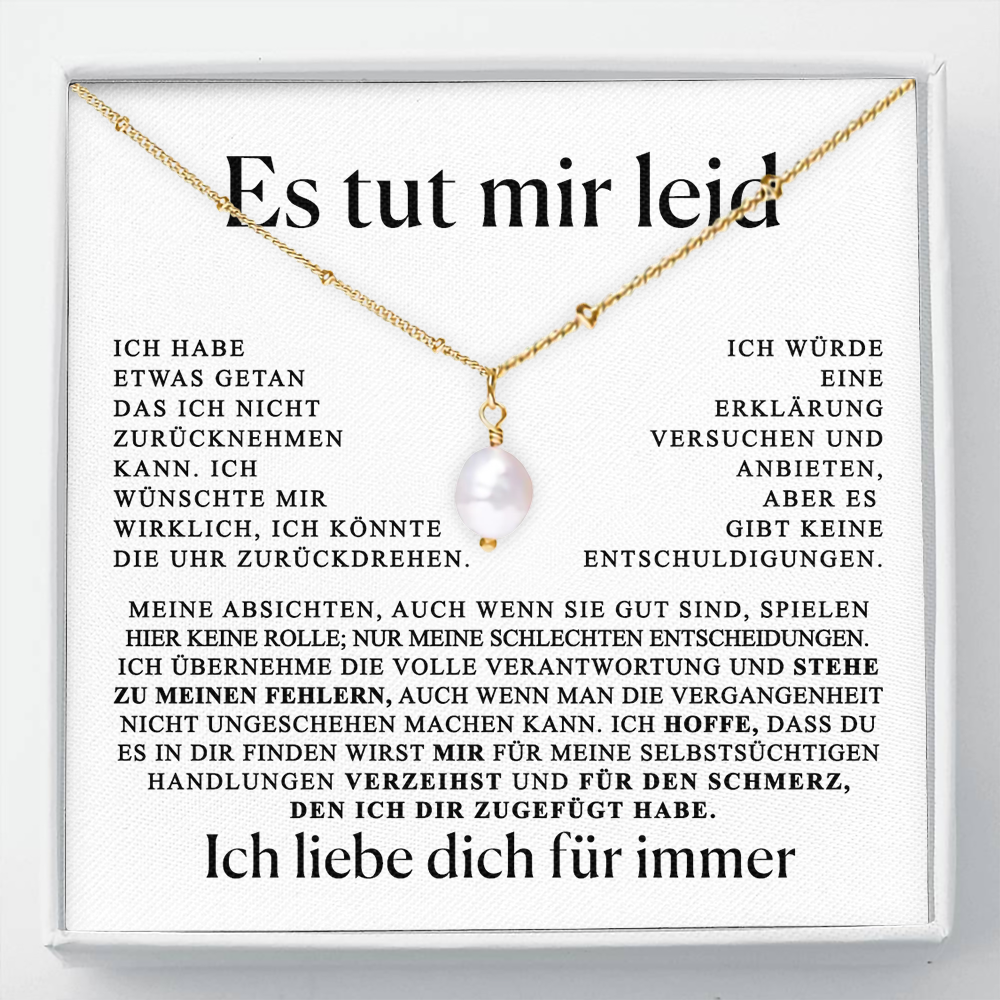 An meine Liebe - Herzliche Entschuldigung Halskette
