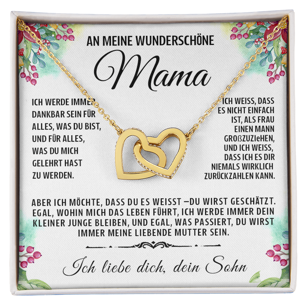 An meine besondere Mama - Verknüpfte Herzkette