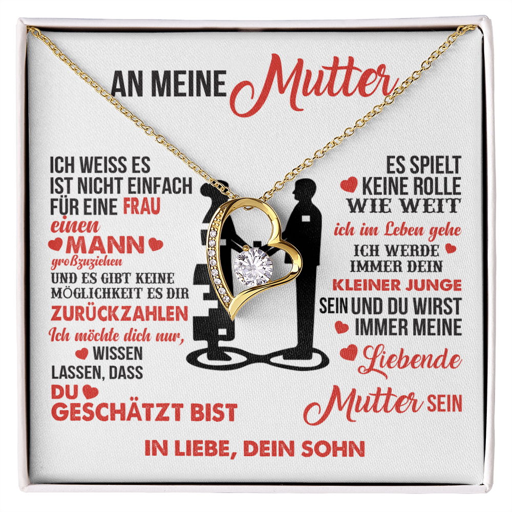 An meine Mutter – Ich bin dein kleiner Junge – Herz-Halskette