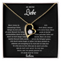 An meine Liebe - Herzkette - Gold