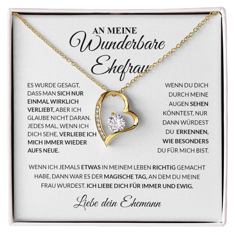 An meine wunder Frau - Herz-Halskette