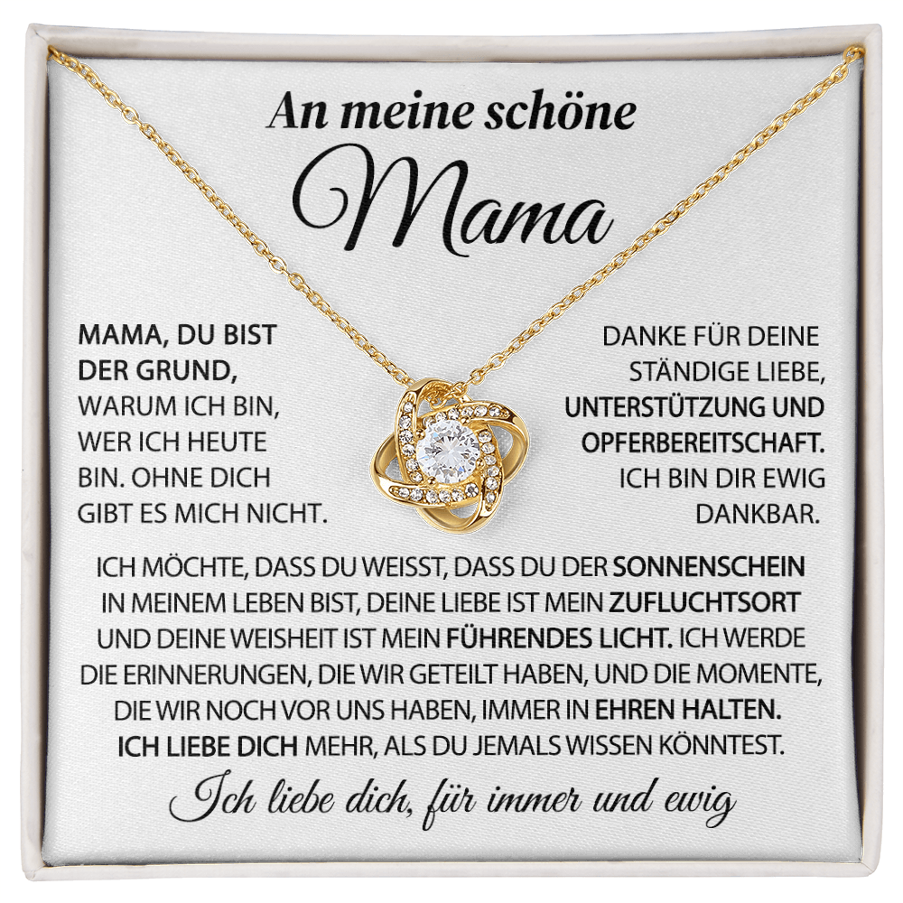 An meine schöne Mama – Der Sonnenschein in meinem Leben – Knotenkette