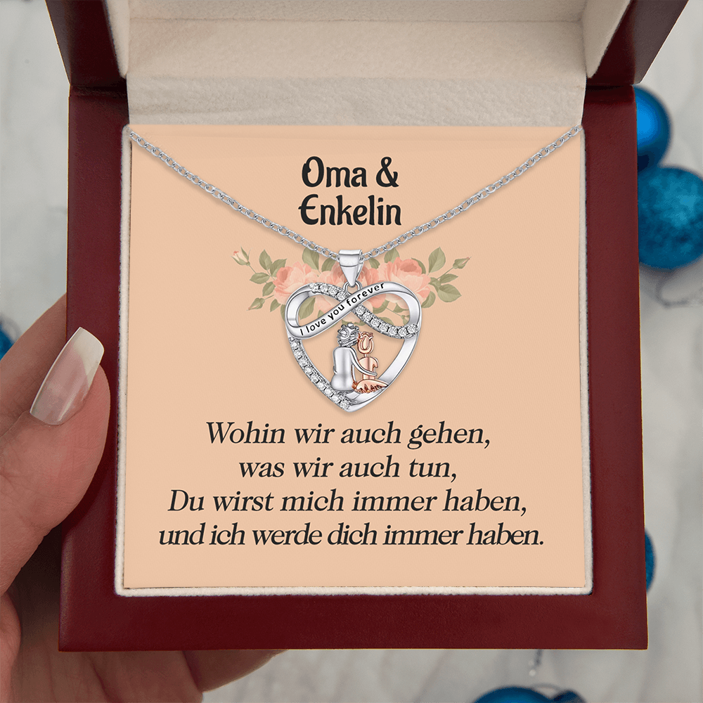 An meine Enkelin – Du wirst mich immer haben – Herz-Halskette