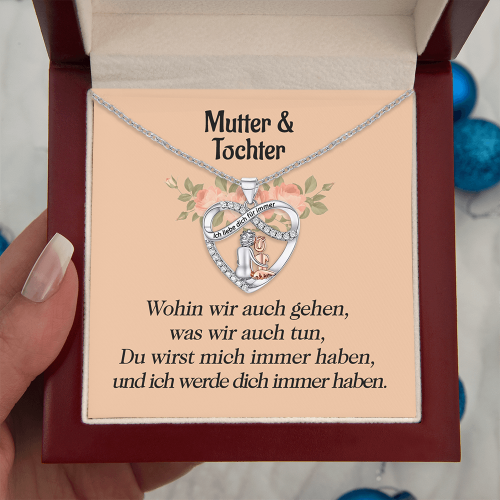 An meine Tochter – Du wirst mich immer haben – Herz-Halskette
