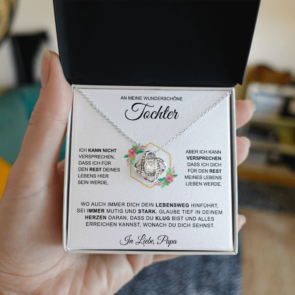 An meine schöne Tochter – In Liebe, Papa – Liebesknoten-Halskette