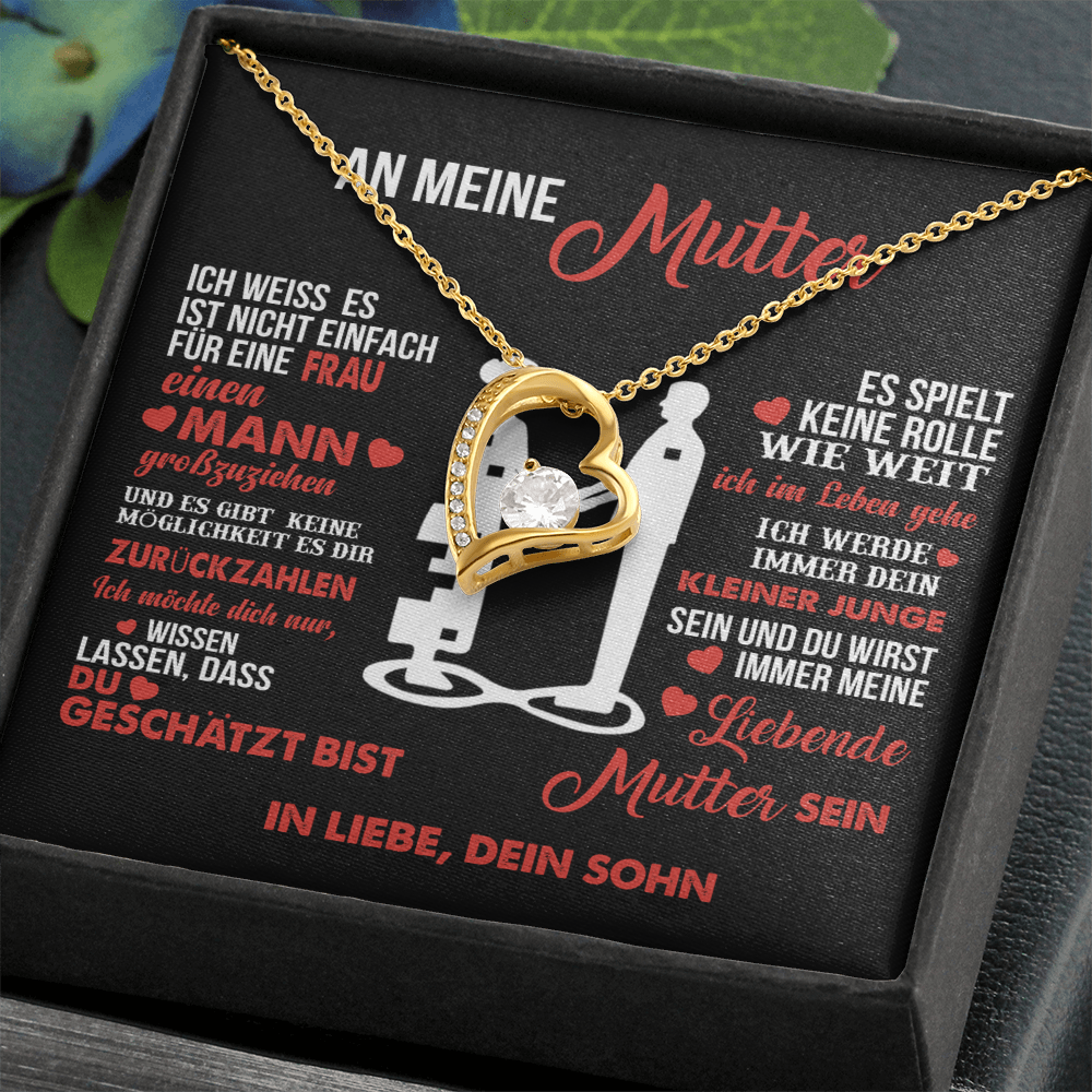 An meine Mutter – Dein kleiner Junge – Herz-Halskette