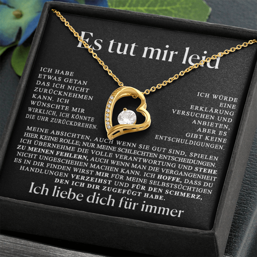 Entschuldigungsgeschenk Herzkette - Für immer Liebe