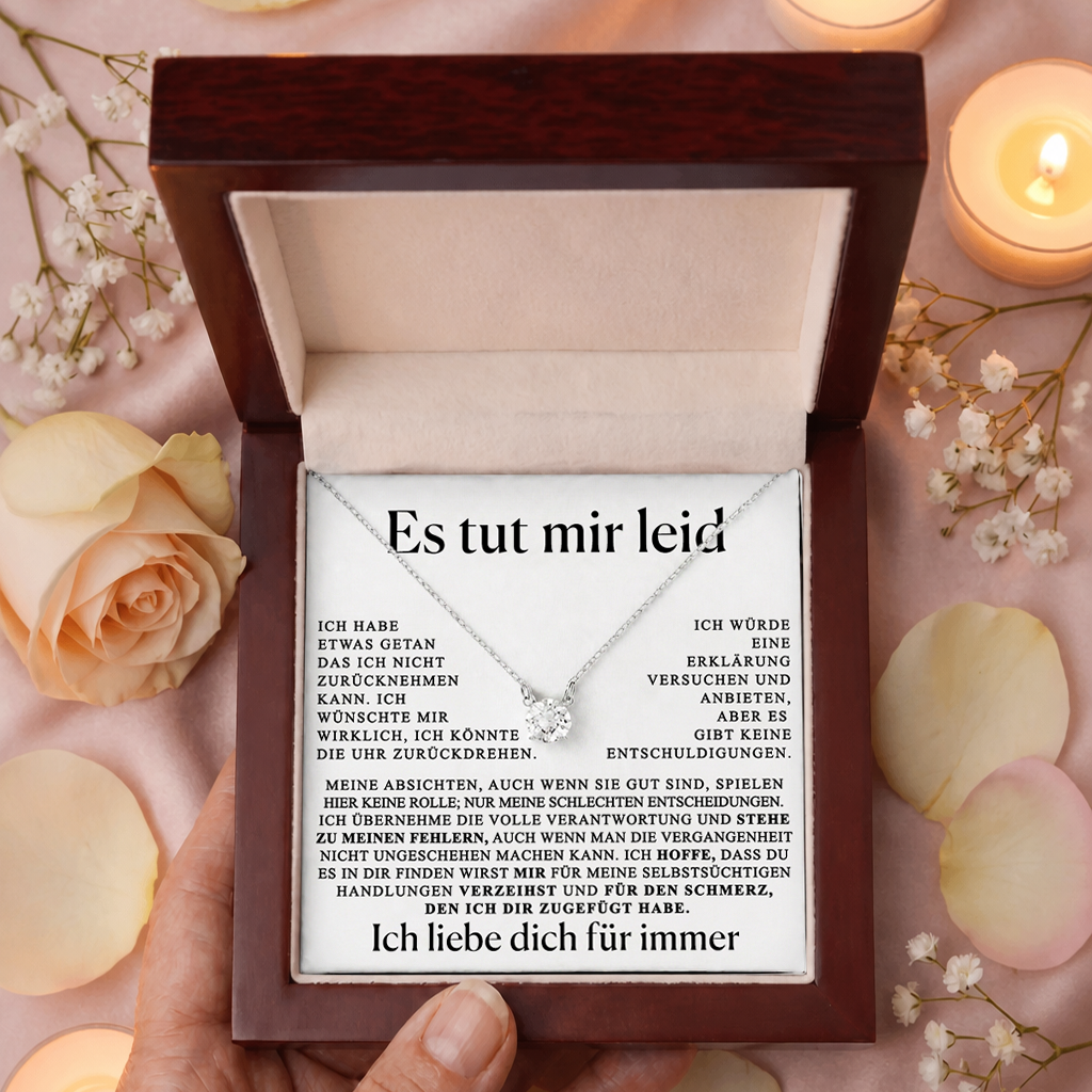 Entschuldigungsgeschenk für sie – Kristallanhänger-Halskette