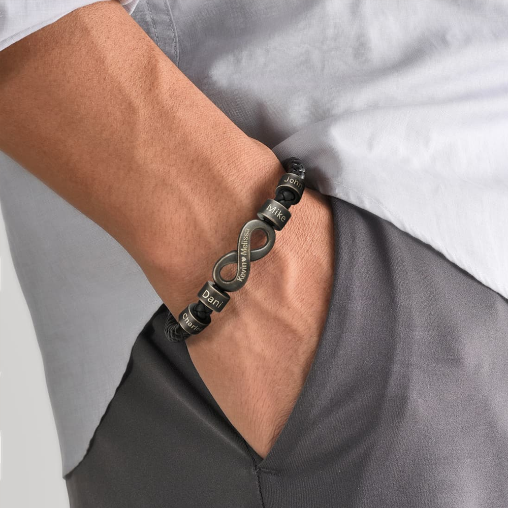 An meinen Ehemann – Personalisiertes Armband mit Familiennamen