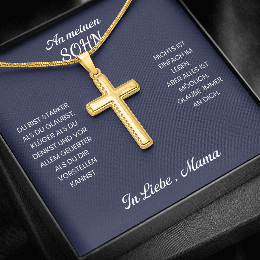 An meinen Sohn - Kreuz-Liebeskette