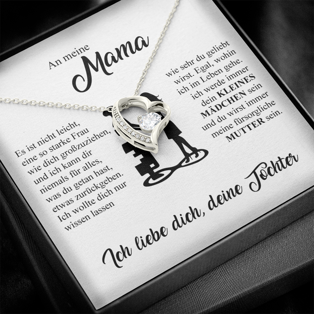 An meine geliebte Mutter - Herz-Halskette - Gold