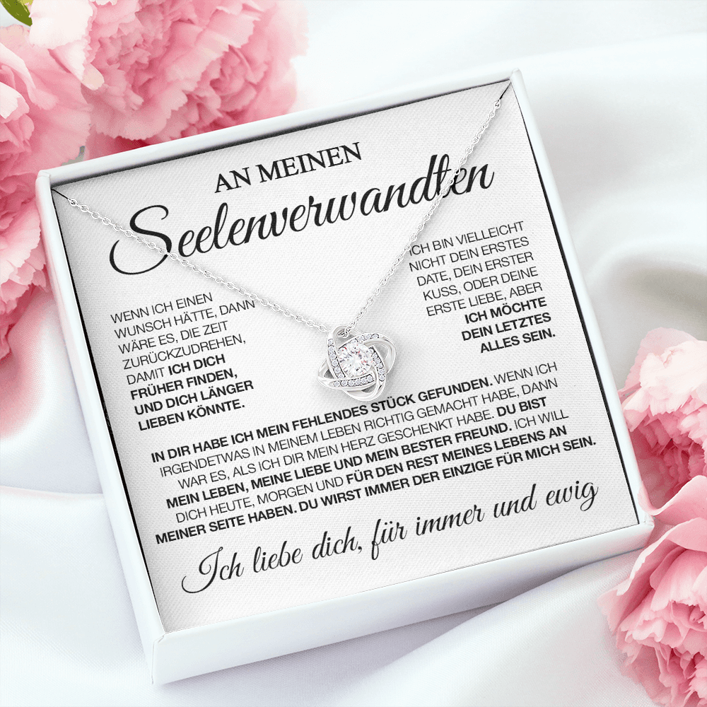 An meinen Seelenverwandten - Liebesknoten-Halskette - Gold