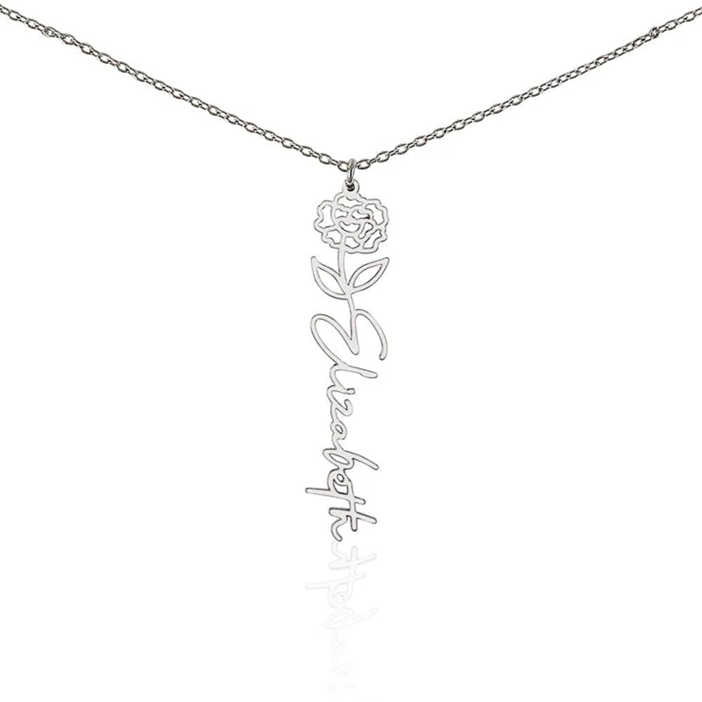 An die Liebe meines Lebens – Geburtsblumen-Namenskette