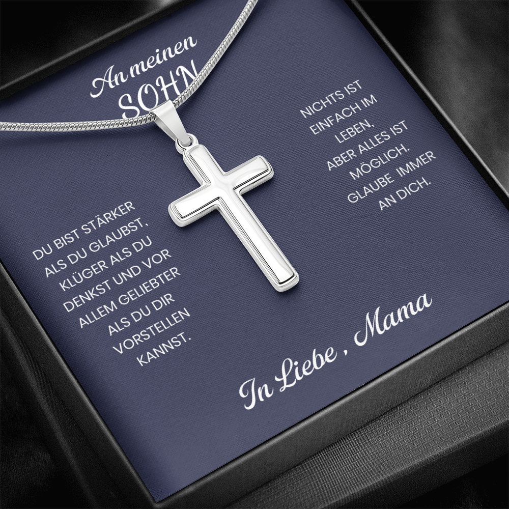 An meinen Sohn - Kreuz-Liebeskette