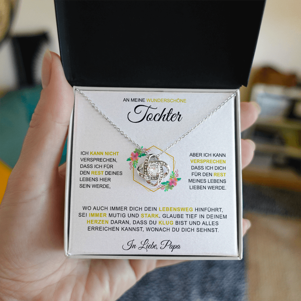 An meine schöne Tochter – In Liebe, Papa – Liebesknoten-Halskette