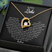 An meine Liebe - Herzkette - Gold