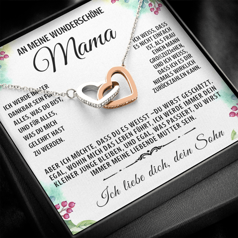 An meine besondere Mama - Verknüpfte Herzkette