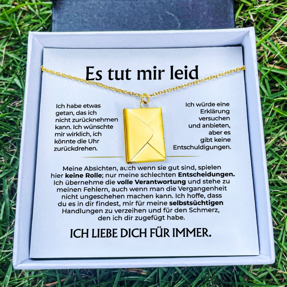 Es tut mir leid - Liebesbrief-Halskette