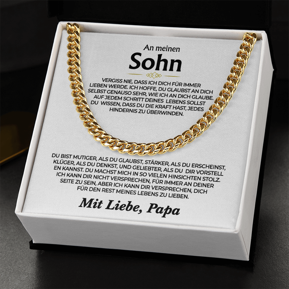 An meinen Sohn – Liebe dich für immer von Papa – Kubanische Halskette