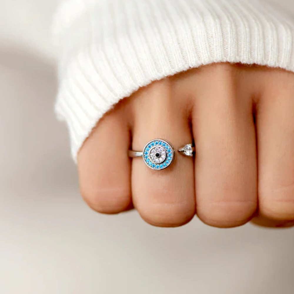 An meine Tochter - Evil Eye Fidget Ring