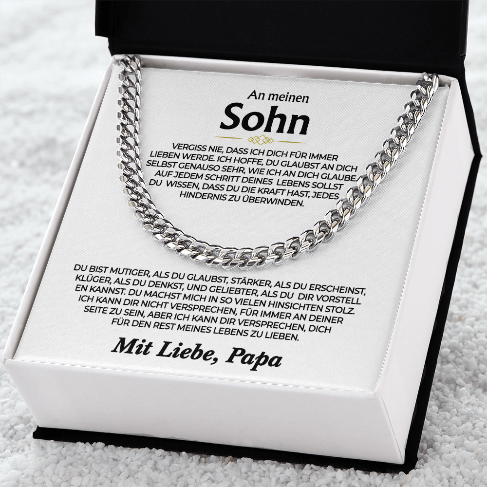 An meinen Sohn – Liebe dich für immer von Papa – Kubanische Halskette