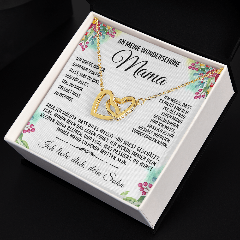 An meine besondere Mama - Verknüpfte Herzkette