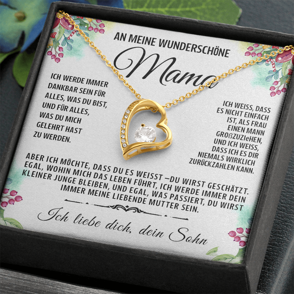 An meine besondere Mama - Herz-Halskette