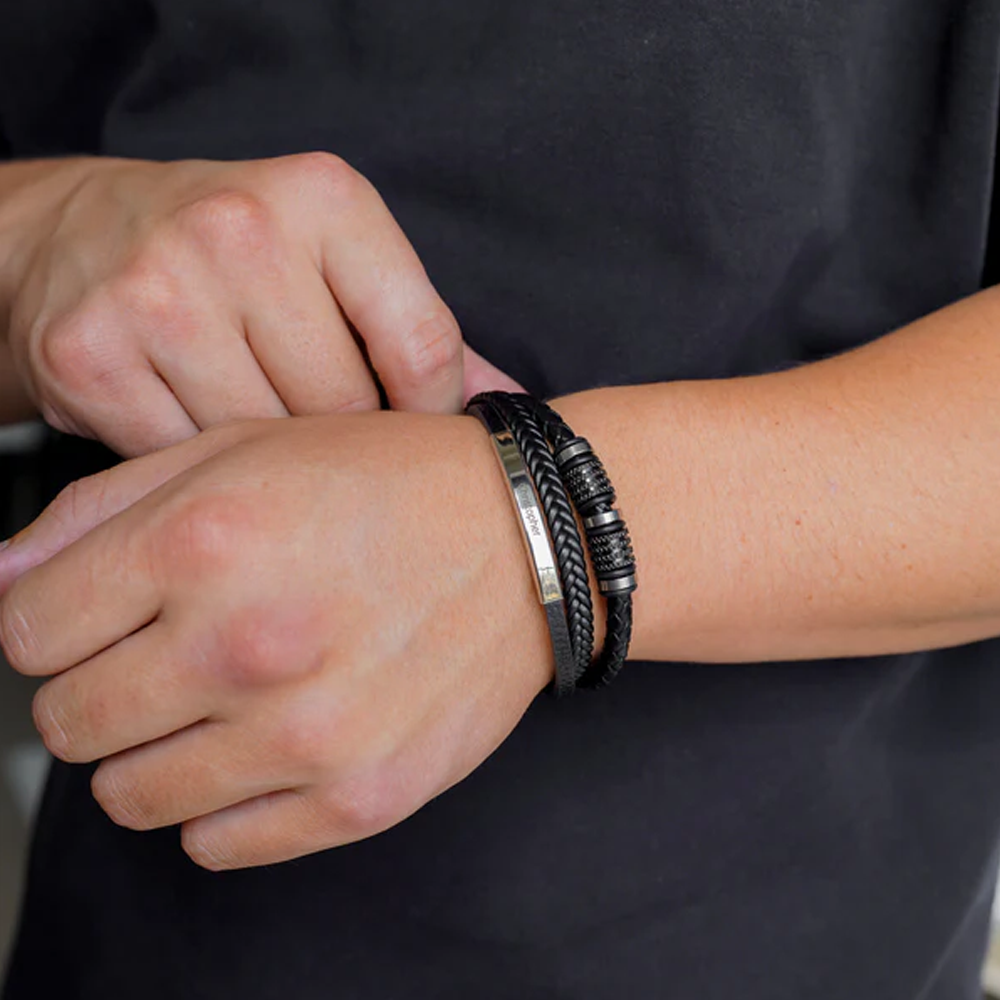 An meinen Sohn – Personalisiertes Armband für immer verbunden
